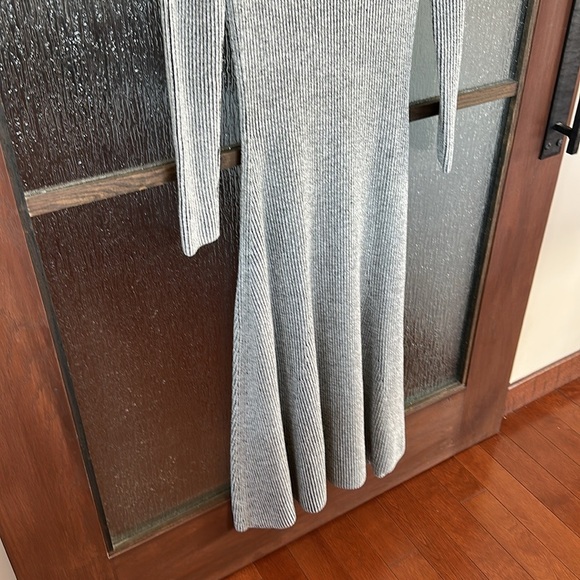 Mara Hoffman Jasmine Gray Ribbed Mock Neck Long Sleeve Dress size XL - Picture 11 of 11